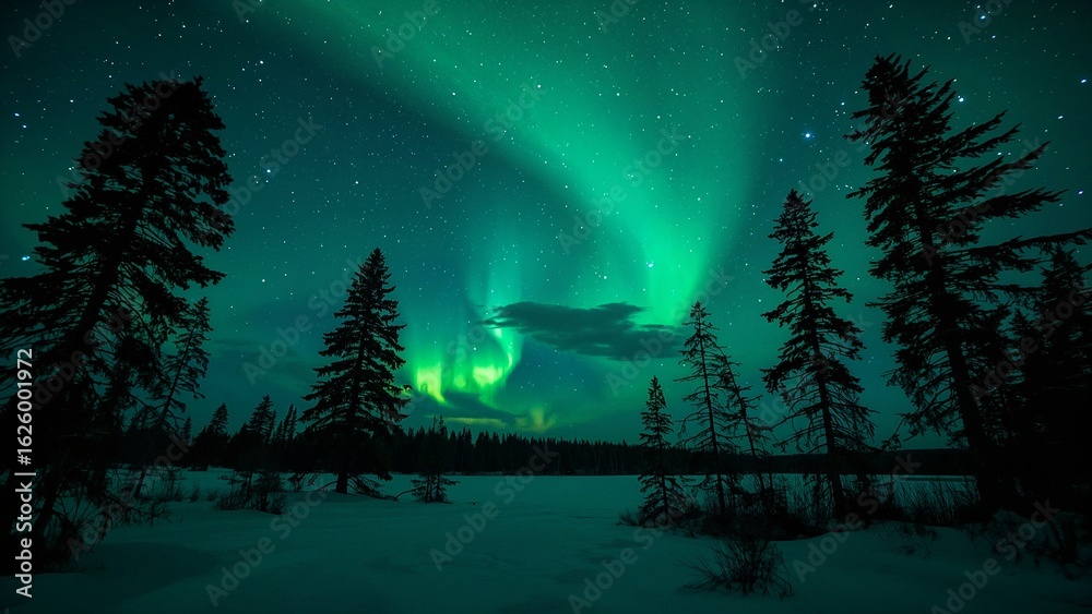 Naklejka premium night in the forest