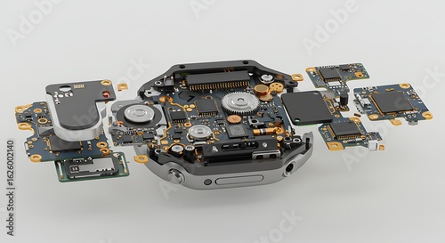 Smartwatch Components Internal View
