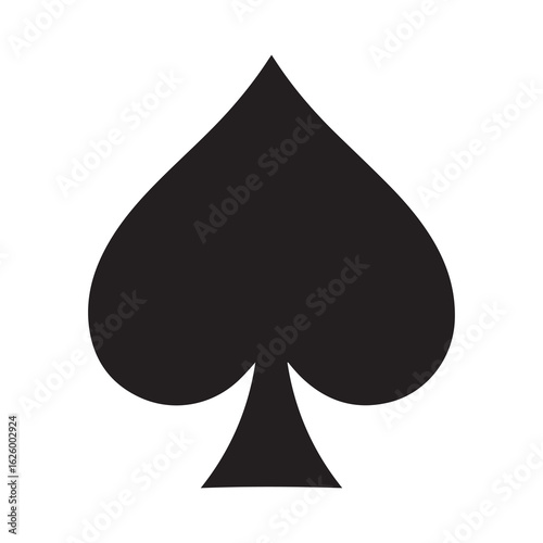 spades card suit icon vector. Poker, card game, casino symbol