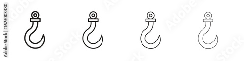 Winch hook icon outline vector pack. Best for web, mobile, ui