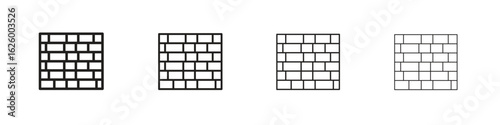 Wall icon outline vector pack. Best for web, mobile, ui