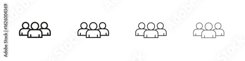 Team icon outline vector pack. Best for web, mobile, ui