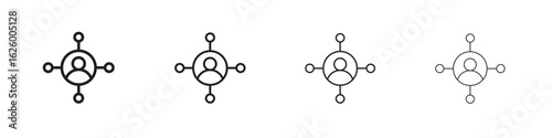 Stakeholders icon outline vector pack. Best for web, mobile, ui
