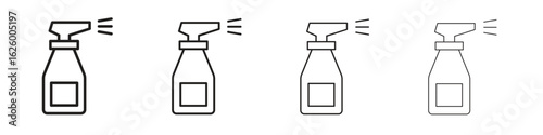 Spray bottle icon outline vector pack. Best for web, mobile, ui
