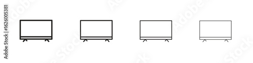 smart Television icon outline vector pack. Best for web, mobile, ui