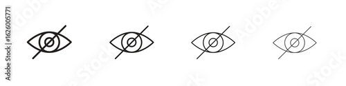 Sensitive content icon outline vector pack. Best for web, mobile, ui