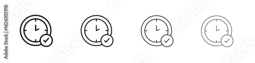 Save time icon outline vector pack. Best for web, mobile, ui