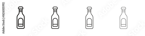 Sauce bottles icon outline vector pack. Best for web, mobile, ui