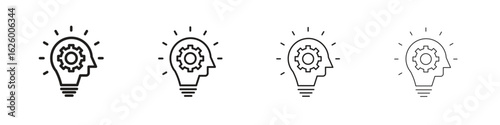 Realization icon outline vector pack. Best for web, mobile, ui