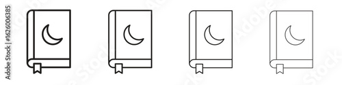 Quran book icon outline vector pack. Best for web, mobile, ui