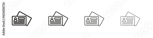 Personal documents icon outline vector pack. Best for web, mobile, ui