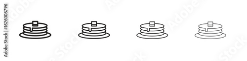 pancakes icon outline vector pack. Best for web, mobile, ui