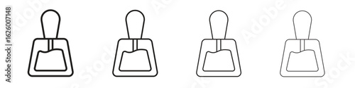 Nail polish icon outline vector pack. Best for web, mobile, ui