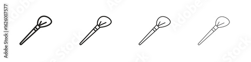 Makeup brush icon outline vector pack. Best for web, mobile, ui