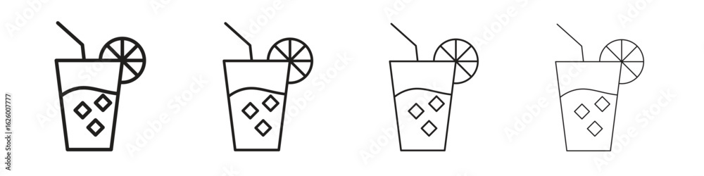 Obraz premium Lemonade icon outline vector pack. Best for web, mobile, ui