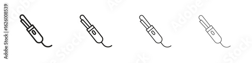 Hair curler icon outline vector pack. Best for web, mobile, ui