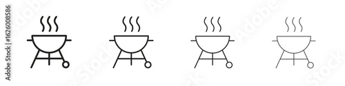 Grill icon outline vector pack. Best for web, mobile, ui