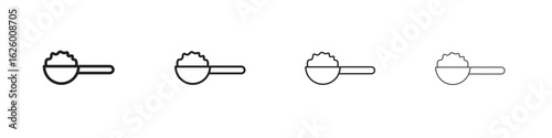 full spoon icon outline vector pack. Best for web, mobile, ui
