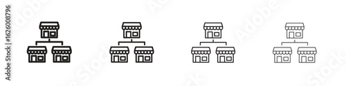 Franchise icon outline vector pack. Best for web, mobile, ui