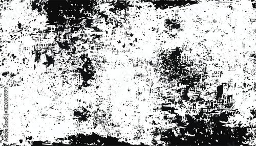 Abstract grunge black and white distressed texture background. Grunge overlay background. Monochrome Texture.