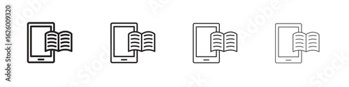 Ebook icon sign symbol and flat style for app, web and digital design.