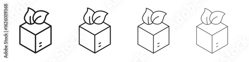 Eco packaging icon outline vector pack. Best for web, mobile, ui