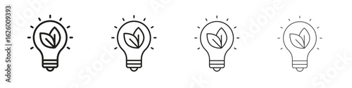 ECO Energy icon outline vector pack. Best for web, mobile, ui