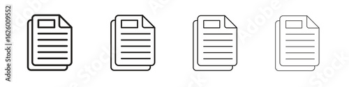 Documents icon outline vector pack. Best for web, mobile, ui