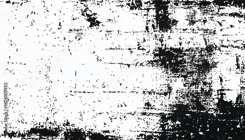 Abstract grunge black and white distressed texture background. Grunge overlay background. Monochrome Texture.