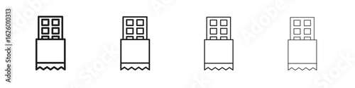 Chocolate icon outline vector pack. Best for web, mobile, ui