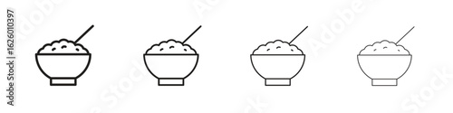 Cereal icon outline vector pack. Best for web, mobile, ui