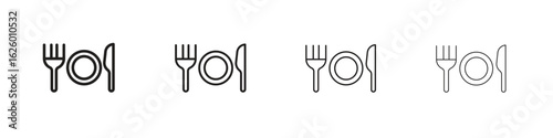 Canteen icon outline vector pack. Best for web, mobile, ui