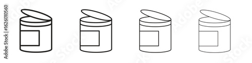Canned food icon outline vector pack. Best for web, mobile, ui