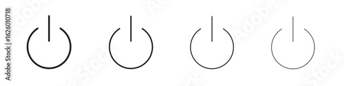 Button on off icon outline vector pack. Best for web, mobile, ui
