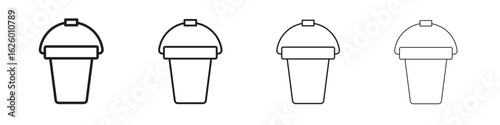Bucket icon sign symbol and flat style for app, web and digital design.