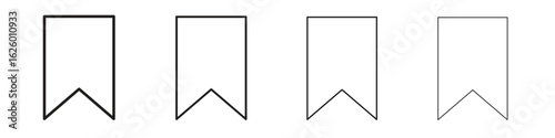 Bookmark icon outline vector pack. Best for web, mobile, ui