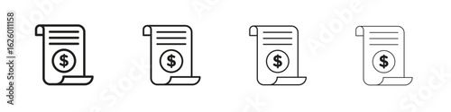 Billing icon outline vector pack. Best for web, mobile, ui