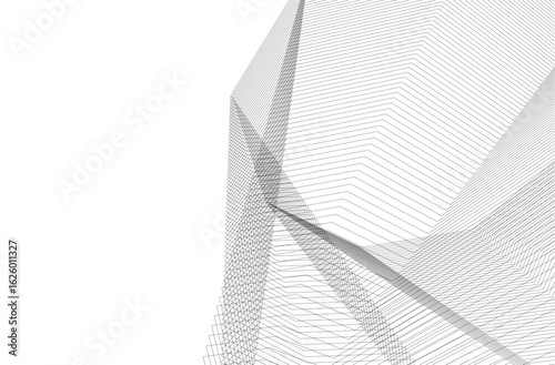 Abstract lines background 3d rendering