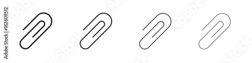 Attachment clip icon outline vector pack. Best for web, mobile, ui