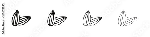 Almond icon sign symbol and flat style for app, web and digital design.