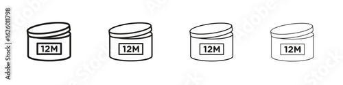 12M icon outline vector pack. Best for web, mobile, ui