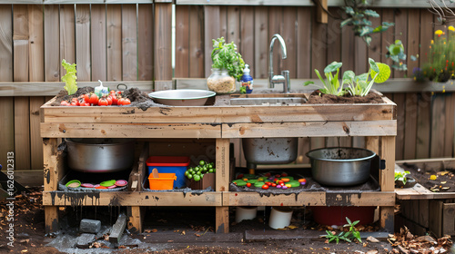Mud kitchen play station