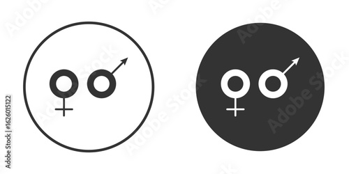 Unisex icon flat. Illustration isolated vector sign symbol