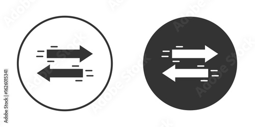Transfer arrows icon flat. Illustration isolated vector sign symbol