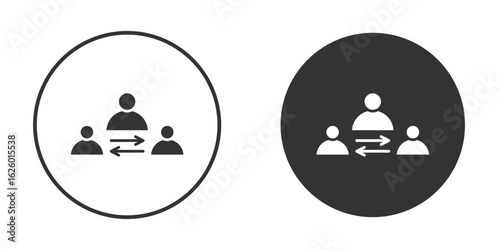 Third party icon flat. Illustration isolated vector sign symbol