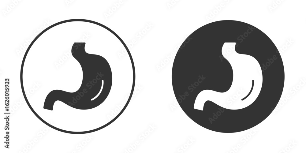 Obraz premium Stomach icon flat. Illustration isolated vector sign symbol