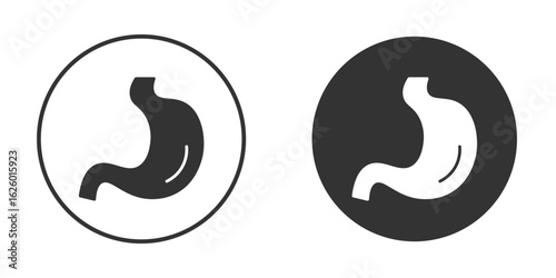 Stomach icon flat. Illustration isolated vector sign symbol