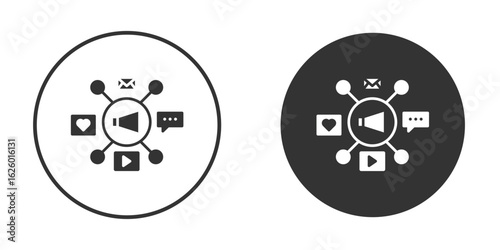 Social campaign icon flat. Illustration isolated vector sign symbol