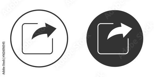Share icon flat. Illustration isolated vector sign symbol