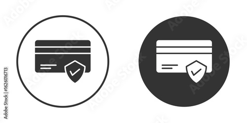 Secure payment icon flat. Illustration isolated vector sign symbol